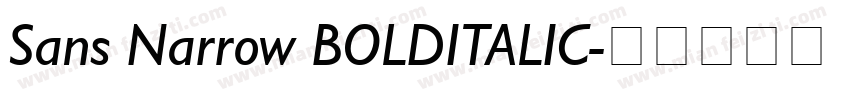 Sans Narrow BOLDITALIC字体转换